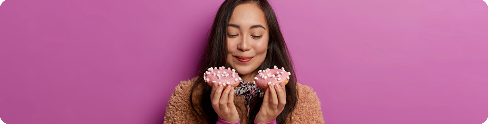 girl with donuts